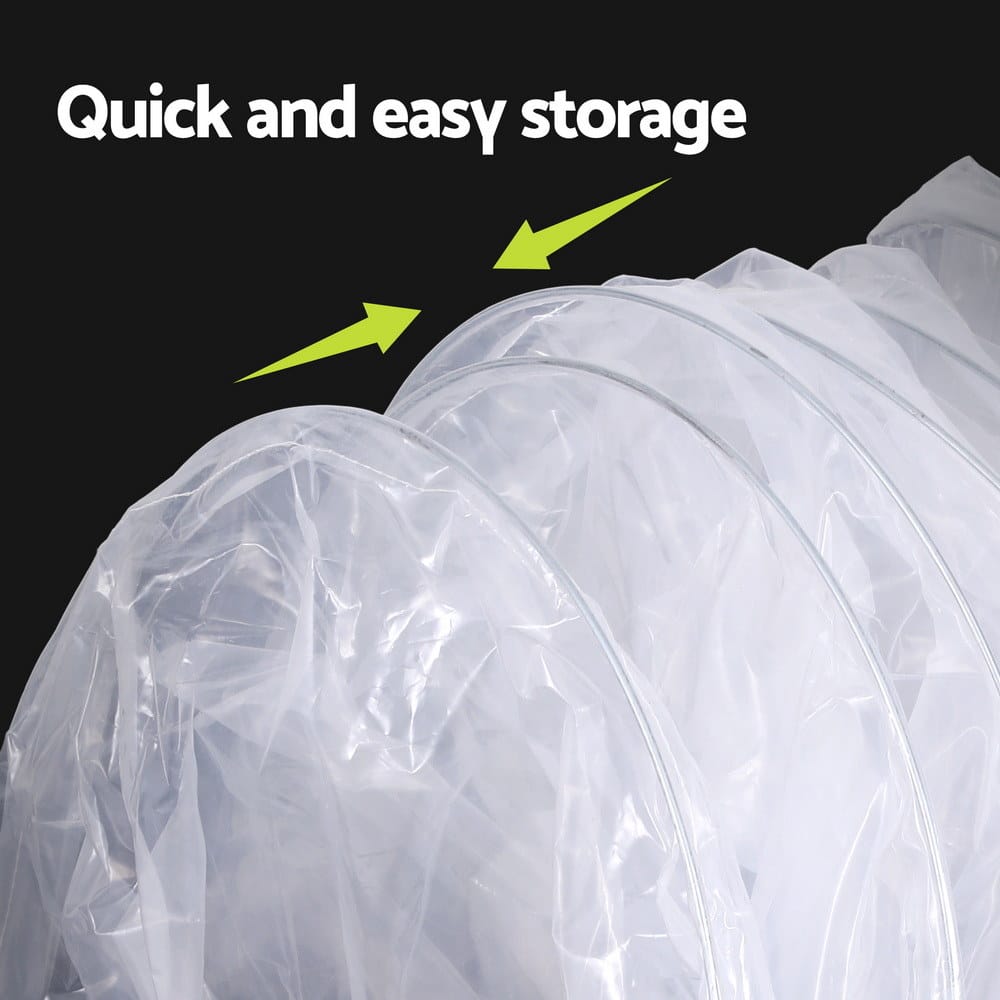Green Fingers Home & Garden > Greenhouses > Greenhouses & Accessories Green Fingers Mini Greenhouse 300x45x30cm Tunnel Clear PVC Steel Frame Portable