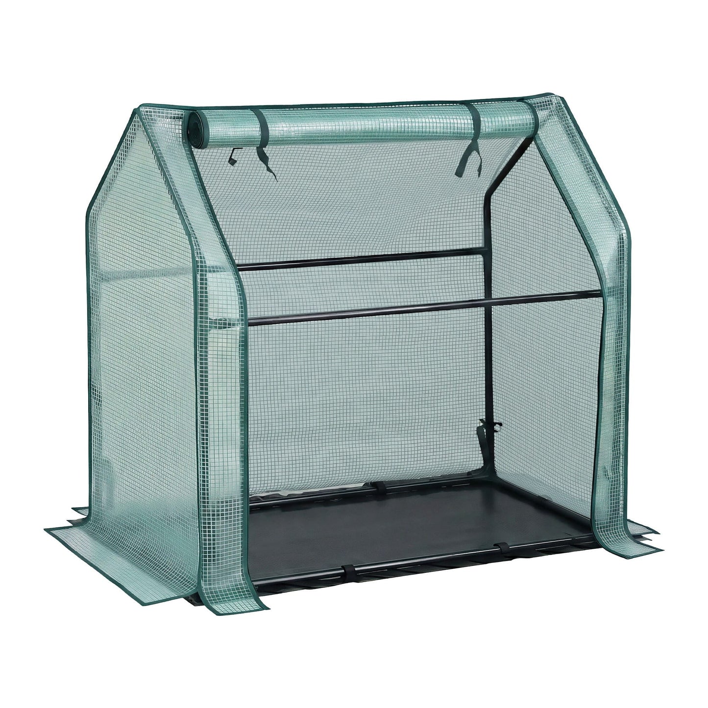 Green Fingers Home & Garden > Greenhouses > Greenhouses & Accessories Green Fingers Mini Greenhouse 91x46x84cm Steel Frame PE Cover Outdoor Shelter