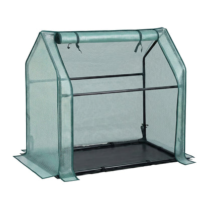 Green Fingers Home & Garden > Greenhouses > Greenhouses & Accessories Green Fingers Mini Greenhouse 91x46x84cm Steel Frame PE Cover Outdoor Shelter
