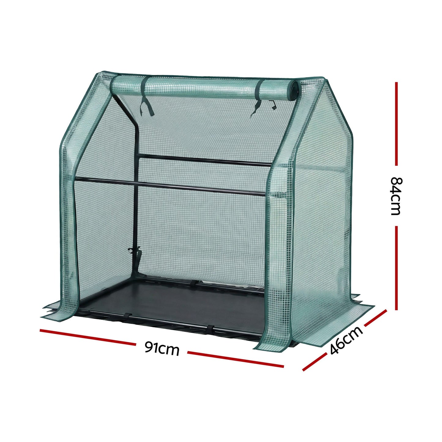 Green Fingers Home & Garden > Greenhouses > Greenhouses & Accessories Green Fingers Mini Greenhouse 91x46x84cm Steel Frame PE Cover Outdoor Shelter