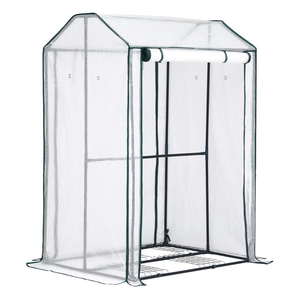 Green Fingers Home & Garden > Greenhouses > Greenhouses & Accessories Green Fingers Mini Greenhouse PE Cover Green House Roll-Up Zippered Door 1.0x0.8x1.5M