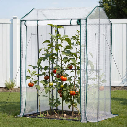Green Fingers Home & Garden > Greenhouses > Greenhouses & Accessories Green Fingers Mini Greenhouse PE Cover Green House Roll-Up Zippered Door 1.0x0.8x1.5M