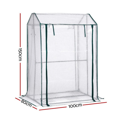 Green Fingers Home & Garden > Greenhouses > Greenhouses & Accessories Green Fingers Mini Greenhouse PE Cover Green House Roll-Up Zippered Door 1.0x0.8x1.5M