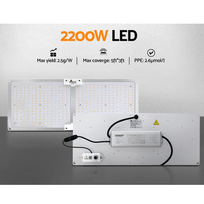 Green Fingers Home & Garden > Greenhouses > Greenhouses & Accessories Greenfingers Max 220W Grow Light LED Full Spectrum Indoor Plant All Stage Growth