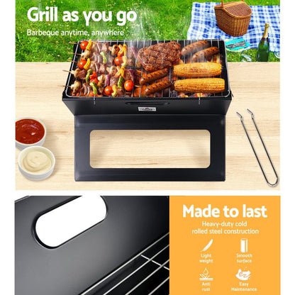 Grillz Home & Garden > BBQ > BBQ Tools Grillz BBQ Grill Charcoal Smoker Foldable