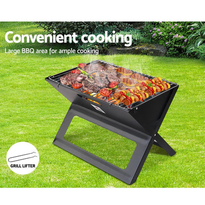 Grillz Home & Garden > BBQ > BBQ Tools Grillz BBQ Grill Charcoal Smoker Foldable