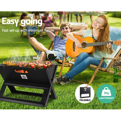 Grillz Home & Garden > BBQ > BBQ Tools Grillz BBQ Grill Charcoal Smoker Foldable