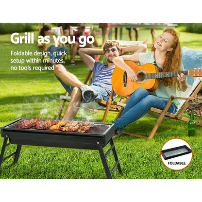 Grillz Home & Garden > BBQ > BBQ Tools Grillz BBQ Grill Charcoal Smoker Foldable