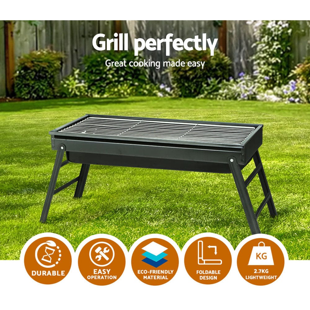 Grillz Home & Garden > BBQ > BBQ Tools Grillz BBQ Grill Charcoal Smoker Foldable