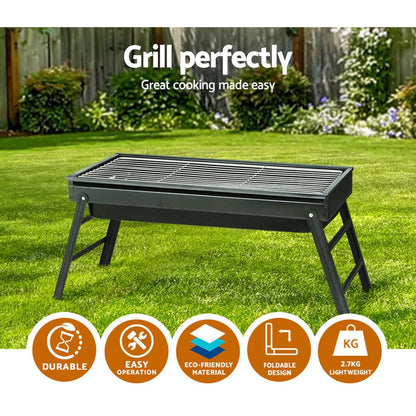 Grillz Home & Garden > BBQ > BBQ Tools Grillz BBQ Grill Charcoal Smoker Foldable