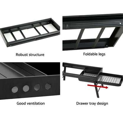 Grillz Home & Garden > BBQ > BBQ Tools Grillz BBQ Grill Charcoal Smoker Foldable