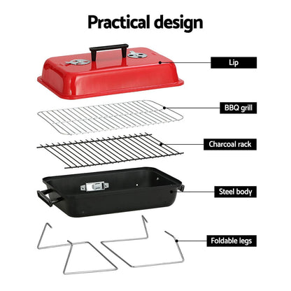 Grillz Home & Garden > BBQ > BBQ Tools Grillz Charcoal BBQ Portable Grill Camping Barbecue Outdoor Cooking Smoker