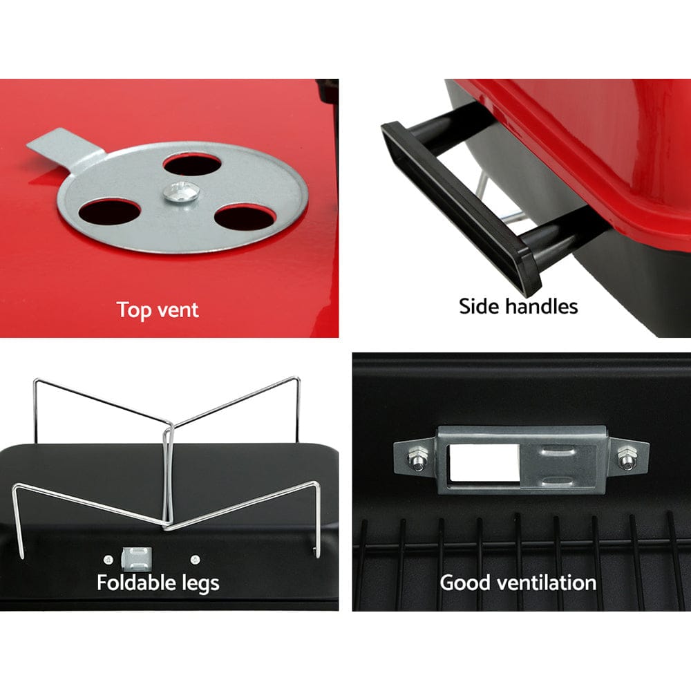 Grillz Home & Garden > BBQ > BBQ Tools Grillz Charcoal BBQ Portable Grill Camping Barbecue Outdoor Cooking Smoker