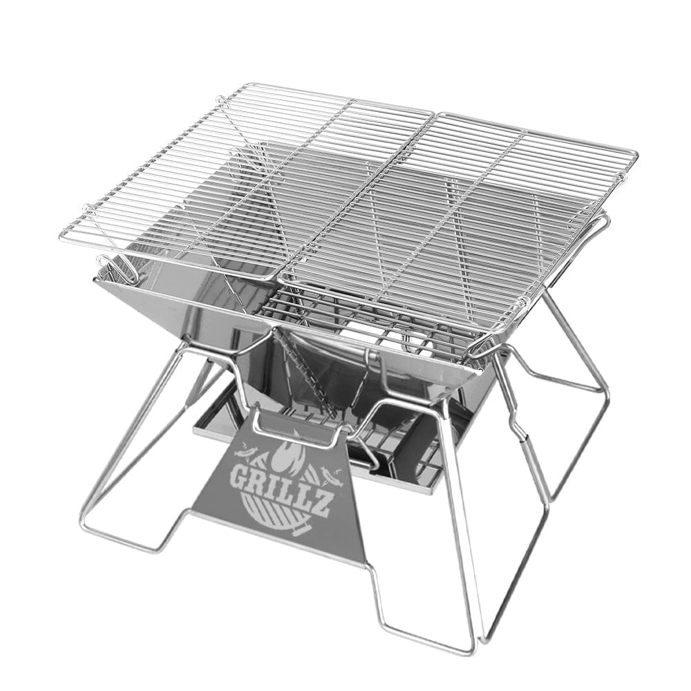 Grillz Home & Garden > BBQ > BBQ Tools Grillz Fire Pit BBQ Grill with Carry Bag Portable