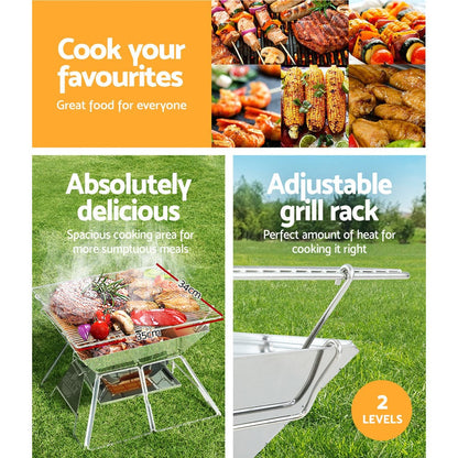 Grillz Home & Garden > BBQ > BBQ Tools Grillz Fire Pit BBQ Grill with Carry Bag Portable