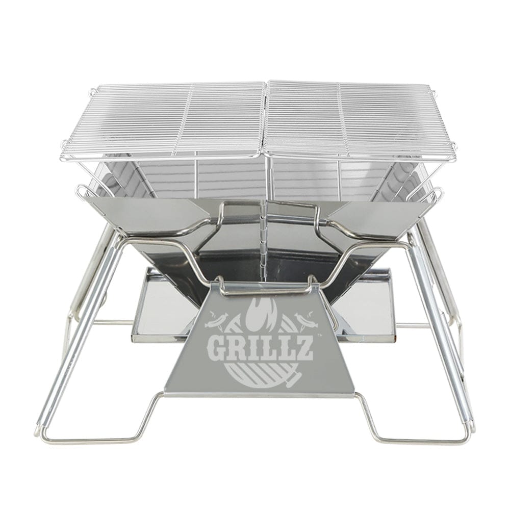 Grillz Home & Garden > BBQ > BBQ Tools Grillz Fire Pit BBQ Grill with Carry Bag Portable