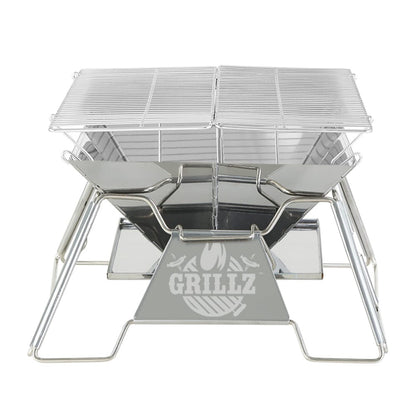 Grillz Home & Garden > BBQ > BBQ Tools Grillz Fire Pit BBQ Grill with Carry Bag Portable
