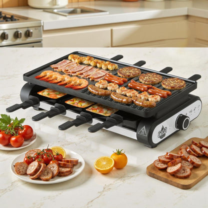 Grillz Home & Garden > BBQ > BBQs & Accessories Grillz 1400W Electric BBQ Grill w/ 7 Cooking Pans