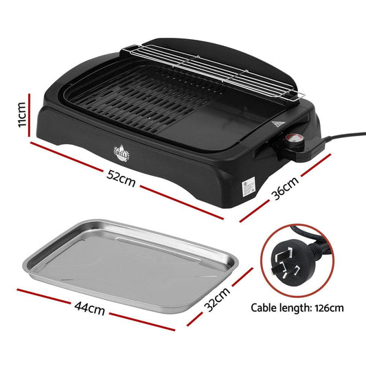 Grillz Home & Garden > BBQ > BBQs & Accessories Grillz 1950W Electric BBQ Grill Non-stick Plate for Indoor Outdoor