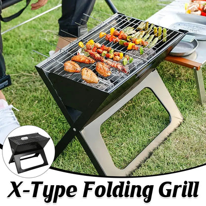 Grillz Home & Garden > BBQ > BBQs & Accessories Grillz BBQ Grill Charcoal Smoker Outdoor Portable Camping Folding Steel Barbecue