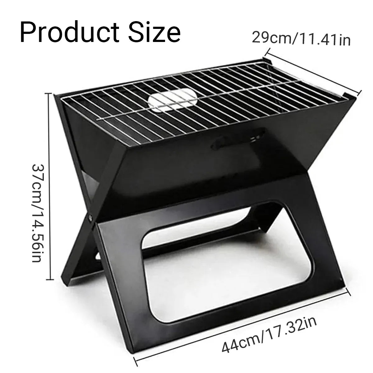 Grillz Home & Garden > BBQ > BBQs & Accessories Grillz BBQ Grill Charcoal Smoker Outdoor Portable Camping Folding Steel Barbecue