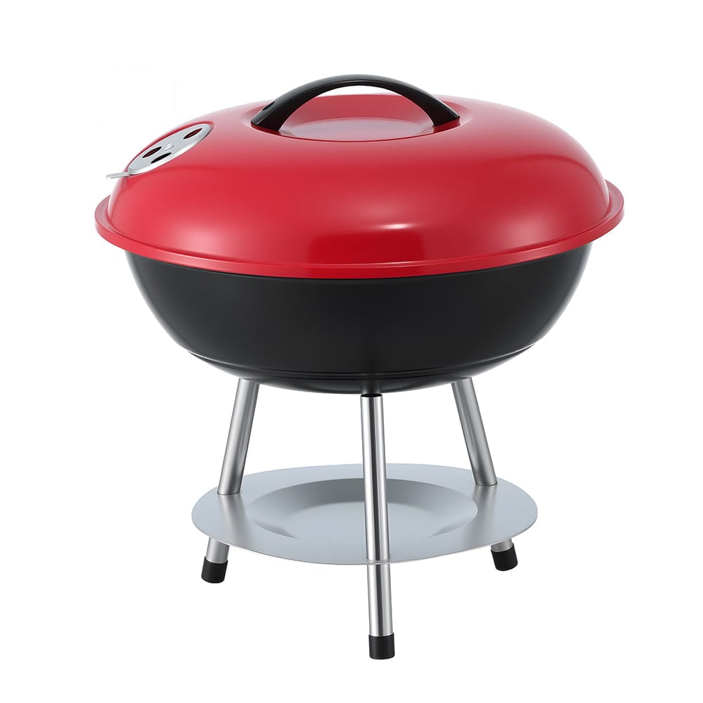 Grillz Home & Garden > BBQ > BBQs & Accessories Grillz Charcoal BBQ Grill Portable with Lid for Camping Outdoor