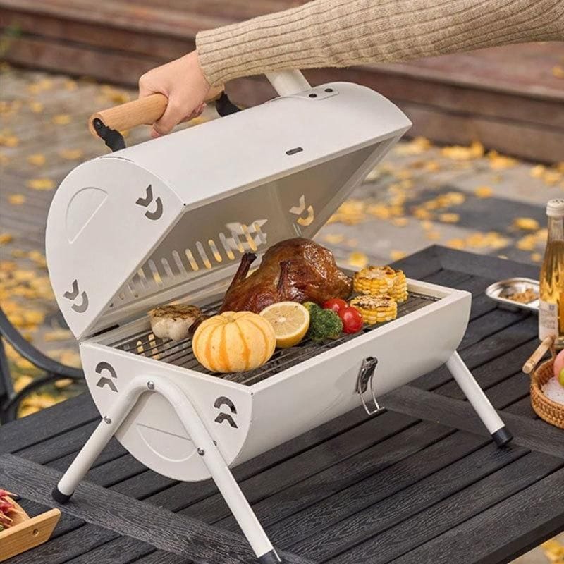 Grillz Home & Garden > BBQ > BBQs & Accessories Grillz Charcoal BBQ Portable Grill Camping Barbecue Outdoor Cooking Smoker - Black