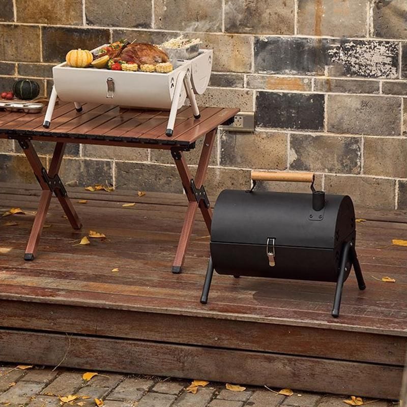 Grillz Home & Garden > BBQ > BBQs & Accessories Grillz Charcoal BBQ Portable Grill Camping Barbecue Outdoor Cooking Smoker - Black