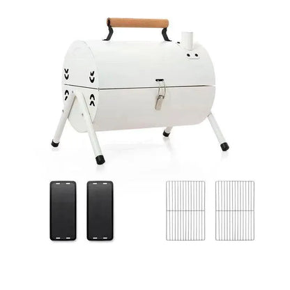 Grillz Home & Garden > BBQ > BBQs & Accessories Grillz Charcoal BBQ Portable Grill Camping Barbecue Outdoor Cooking Smoker - Black
