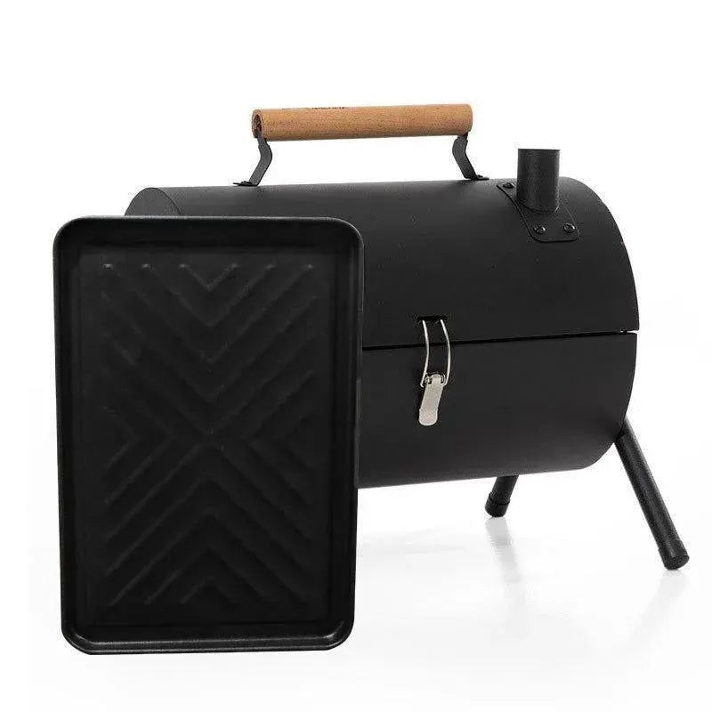 Grillz Home & Garden > BBQ > BBQs & Accessories Grillz Charcoal BBQ Portable Grill Camping Barbecue Outdoor Cooking Smoker - Black