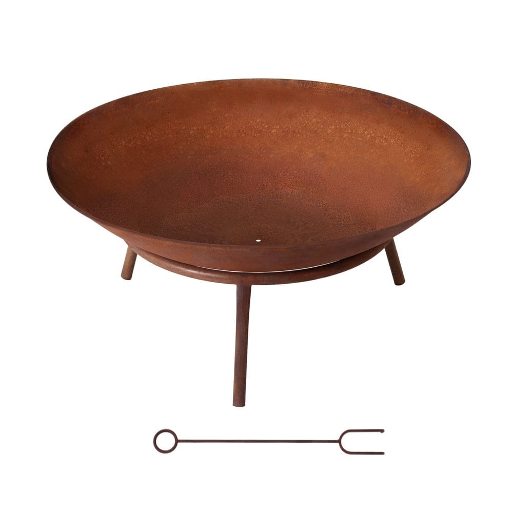 Grillz Home & Garden > Firepits > Fire Pits Grillz 56cm Fire Pit Iron Rustic Bowl Outdoor