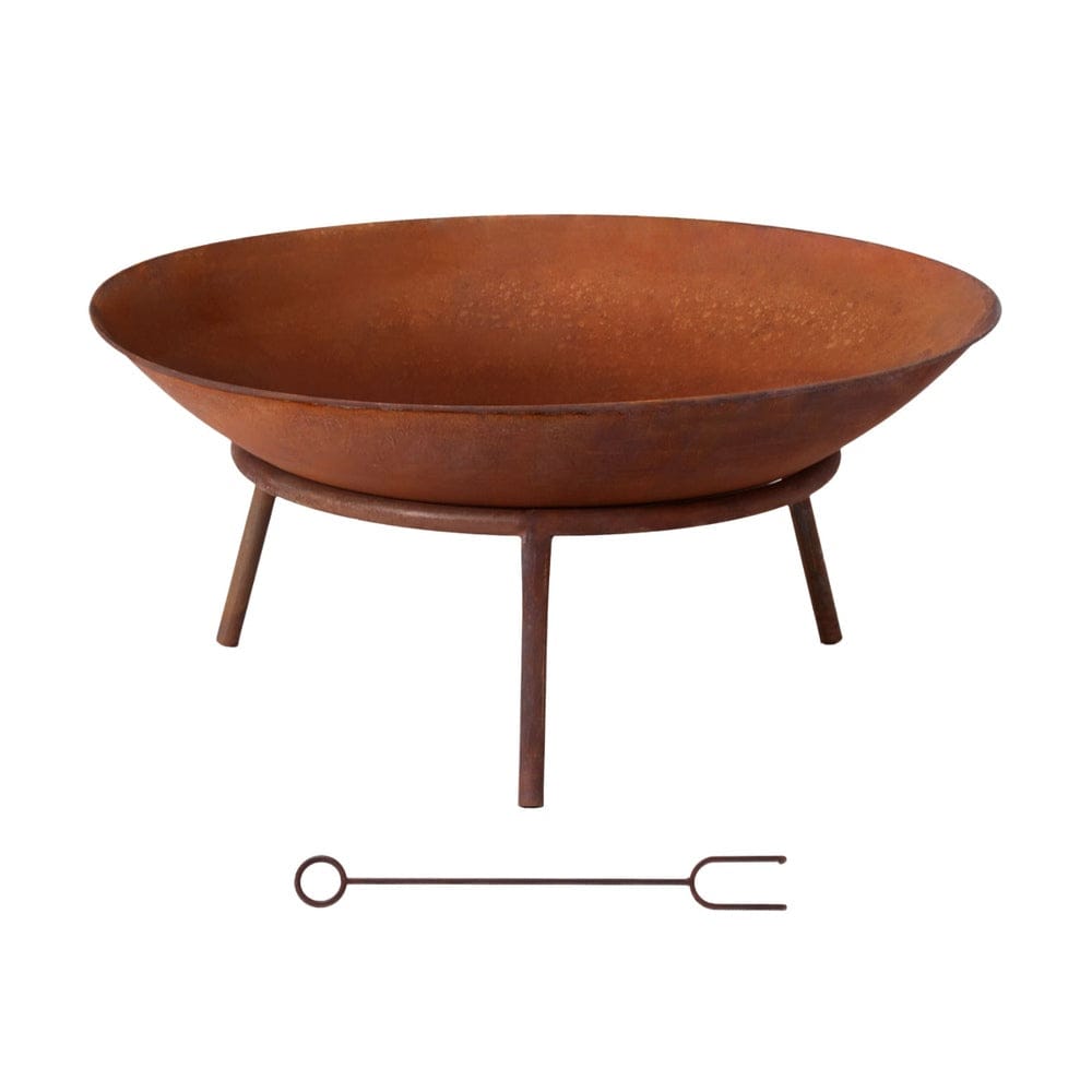 Grillz Home & Garden > Firepits > Fire Pits Grillz 56cm Fire Pit Iron Rustic Bowl Outdoor