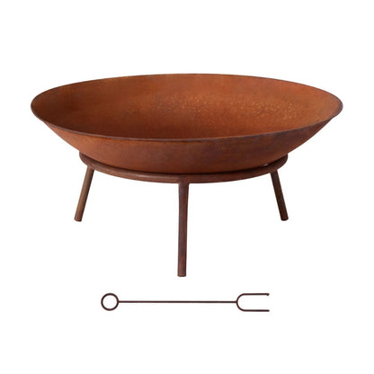 Grillz Home & Garden > Firepits > Fire Pits Grillz 56cm Fire Pit Iron Rustic Bowl Outdoor