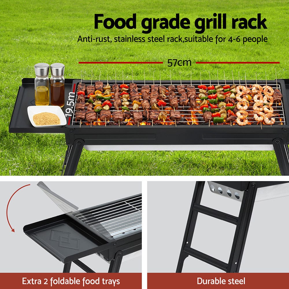 Grillz Home & Garden > Firepits > Fire Pits Grillz Charcoal BBQ Grill Smoker Portable Barbecue Outdoor Foldable Camping