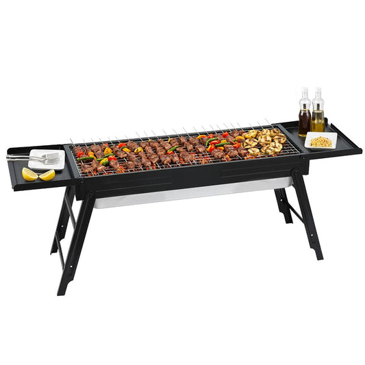 Grillz Home & Garden > Firepits > Fire Pits Grillz Charcoal BBQ Grill Smoker Portable Barbecue Outdoor Foldable Camping