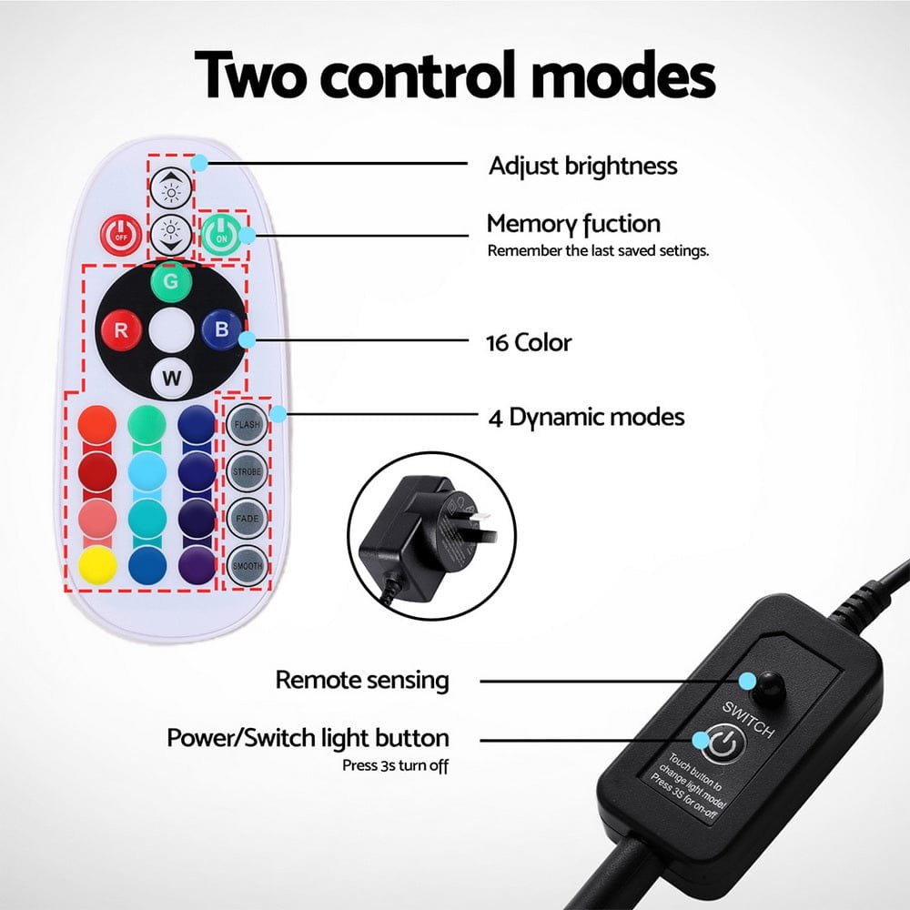 i.Pet Home & Garden > Fountains > Fountain & Ponds Accessories i.Pet Aquarium Light Submersible 52CM Air Bubble LED Light