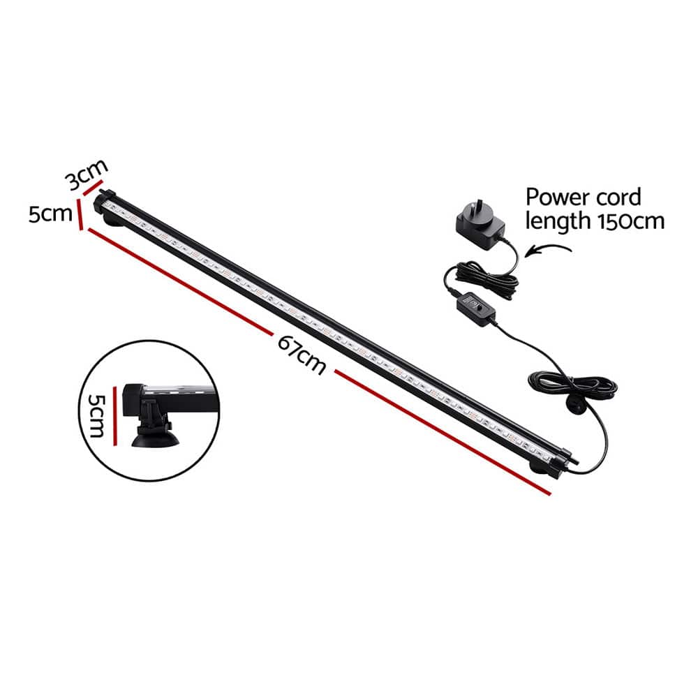i.Pet Home & Garden > Fountains > Fountain & Ponds Accessories i.Pet Aquarium Light Submersible 67CM Air Bubble LED Light