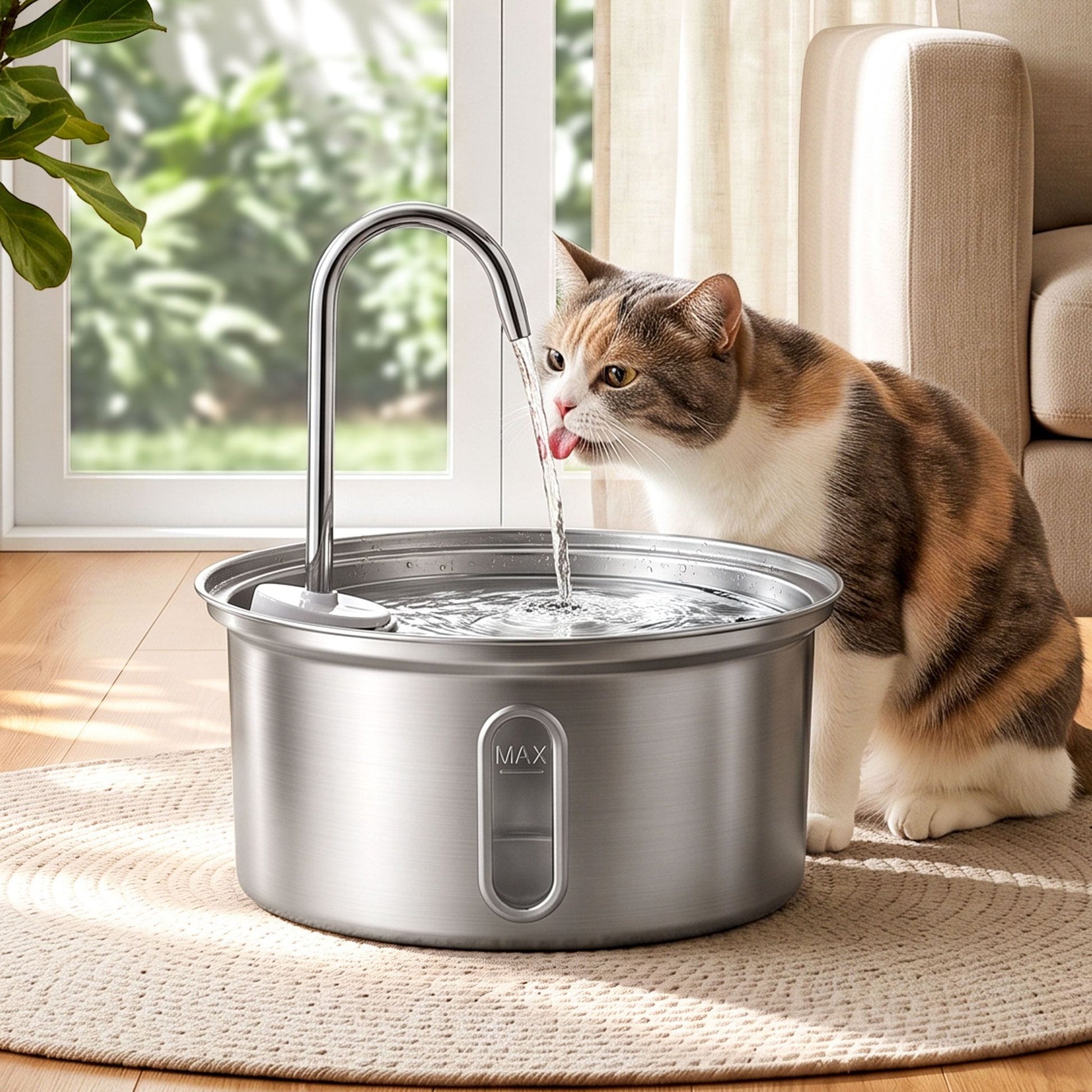 i.Pet Pet Care > Cat Supplies > Cat Bowls, Feeders & Waterers i.Pet 3.2L Cat Water Fountain Pet Feeder Dog Drinking Dispenser 304 Stainless Steel