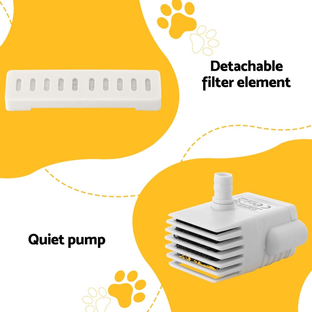 i.Pet Pet Care > Cat Supplies > Cat Bowls, Feeders & Waterers i.Pet Pet Water Fountain Feeder Dispenser Filter Dog Cat Drinking Automatic 2.2L