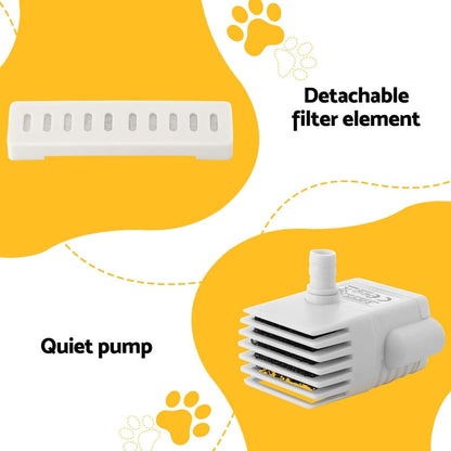 i.Pet Pet Care > Cat Supplies > Cat Bowls, Feeders & Waterers i.Pet Pet Water Fountain Feeder Dispenser Filter Dog Cat Drinking Automatic 2.2L