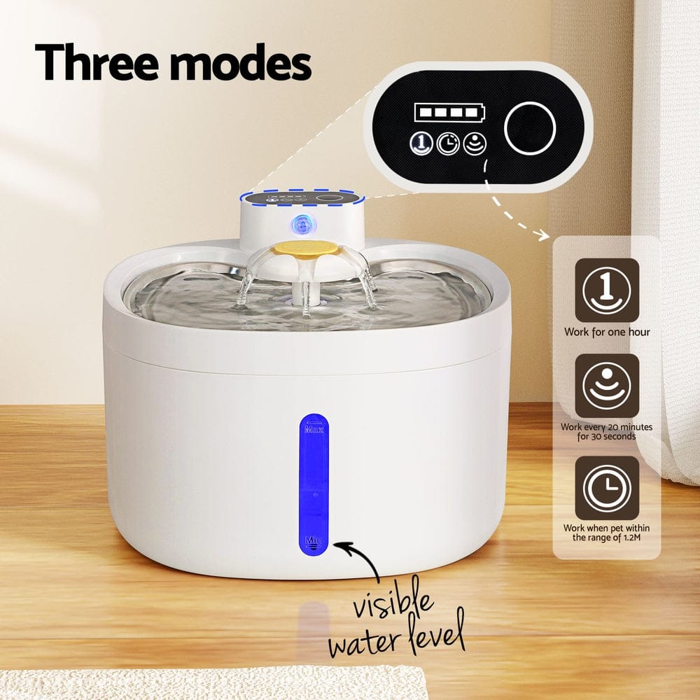 i.Pet Pet Care > Cat Supplies > Cat Bowls, Feeders & Waterers i.Pet Pet Water Fountain Feeder Dispenser Filter Dog Cat Drinking Automatic 2.6L