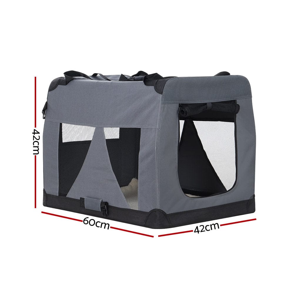i.Pet Pet Care > Cat Supplies > Cat Carriers & Crates i.Pet Pet Carrier Soft Crate Dog Cat Travel 60x42CM Portable Foldable Car M