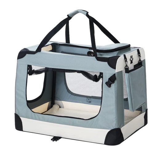 i.Pet Pet Care > Cat Supplies > Cat Carriers & Crates i.Pet Pet Carrier Soft Crate Dog Cat Travel 90x61CM Portable Foldable Car 2XL