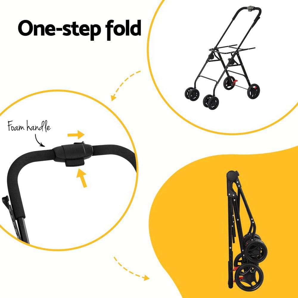 i.Pet Pet Care > Cat Supplies > Cat Carriers & Crates i.Pet Pet Stroller 2-tier Dog Pram Large Cat Carrier Travel Pushchair Foldable