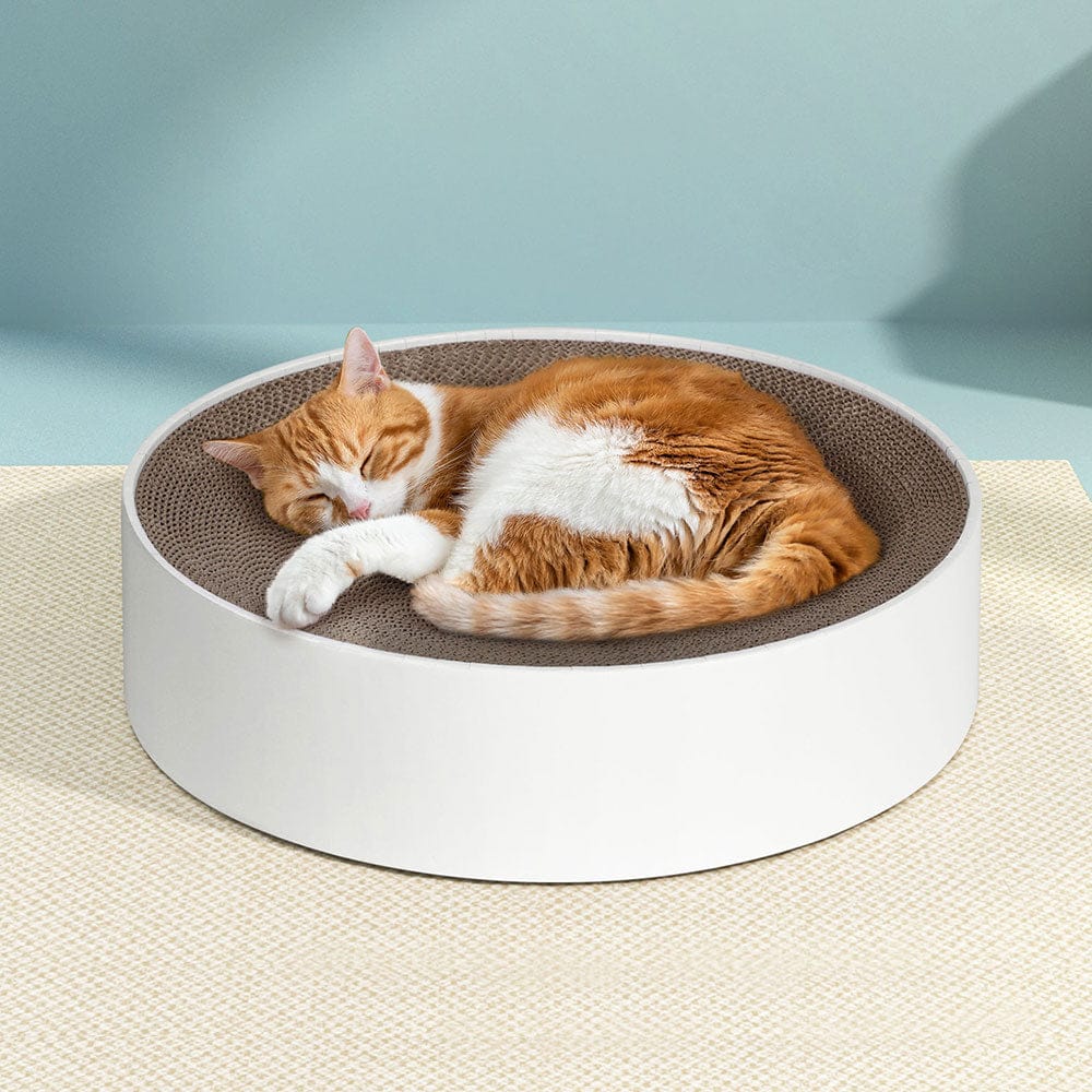 i.Pet Pet Care > Cat Supplies > Cat Scratchers i.Pet Cat Scratching Board Scratcher Cardboard Kitten Indoor Round Bed Catnip