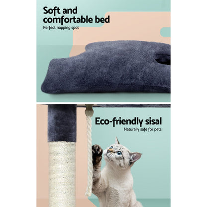 i.Pet Pet Care > Cat Supplies > Cat Scratching Posts i.Pet Cat Tree 102cm Scratching Post Tower Scratcher Condo House Board Grey