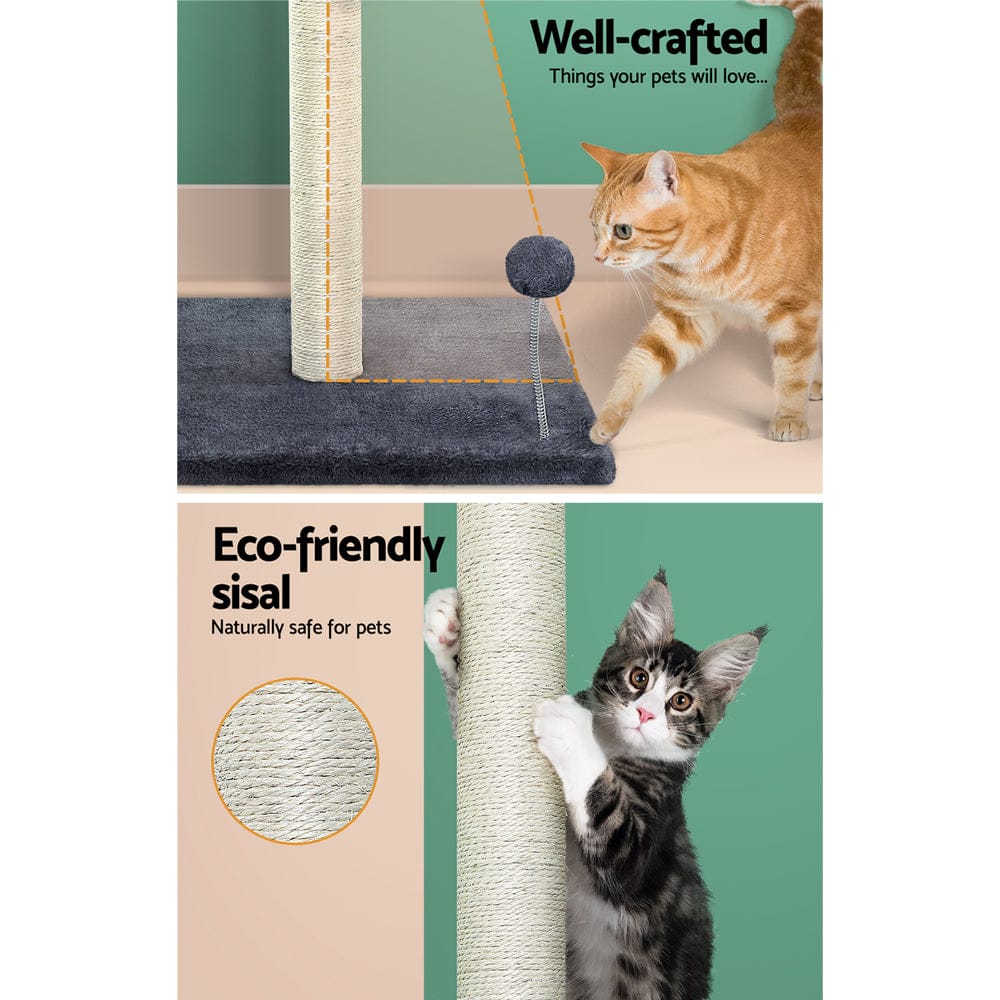 i.Pet Pet Care > Cat Supplies > Cat Scratching Posts i.Pet Cat Tree 105cm Scratching Post Scratcher Tower Condo House Hanging toys Grey