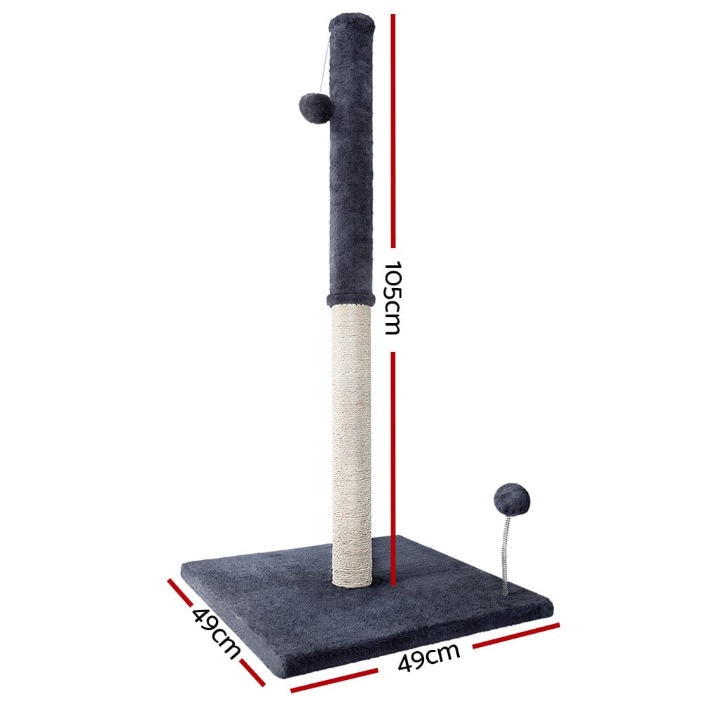 i.Pet Pet Care > Cat Supplies > Cat Scratching Posts i.Pet Cat Tree 105cm Scratching Post Scratcher Tower Condo House Hanging toys Grey