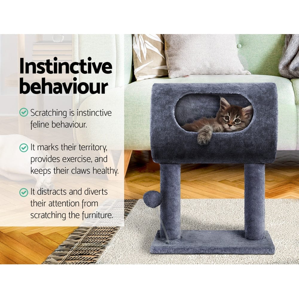 i.Pet Pet Care > Cat Supplies > Cat Scratching Posts i.Pet Cat Tree 53cm Scratching Post Tower Scratcher Wood Condo House Trees Grey