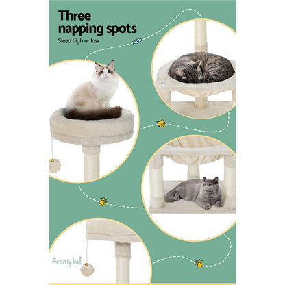 i.Pet Pet Care > Cat Supplies > Cat Scratching Posts i.Pet Cat Tree 69cm Scratching Post Tower Scratcher Wood Condo Toys House Bed